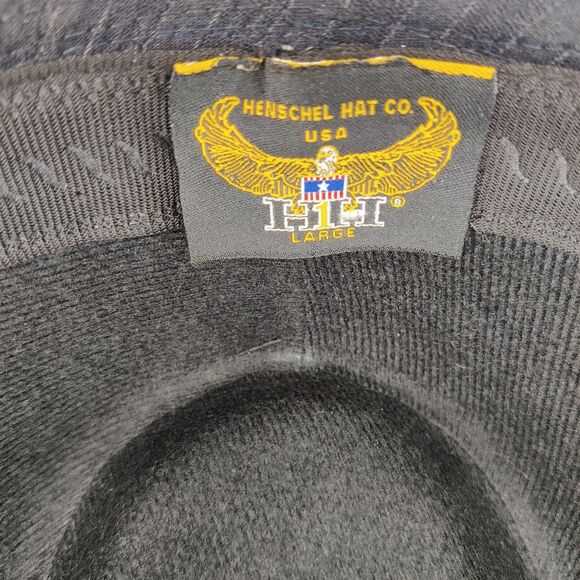 Henschel Hat Co Fedora Hat Gray pin striped made in the USA Size M - Picture 9 of 13